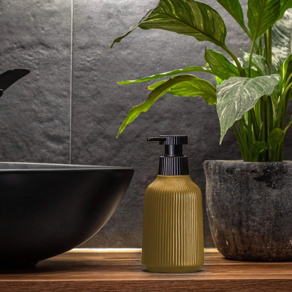 Set da bagno KADAX 2 in 1, accessori: dispenser di sapone, porta spazzolino.