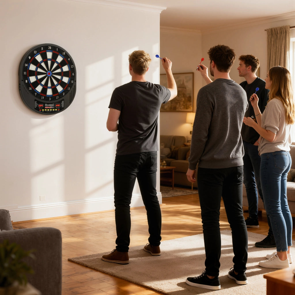 Gioco di freccette elettronico con punte morbide ¨C zephmum ¨C 2 schermi LED, 33 giochi, 8 giocatori
