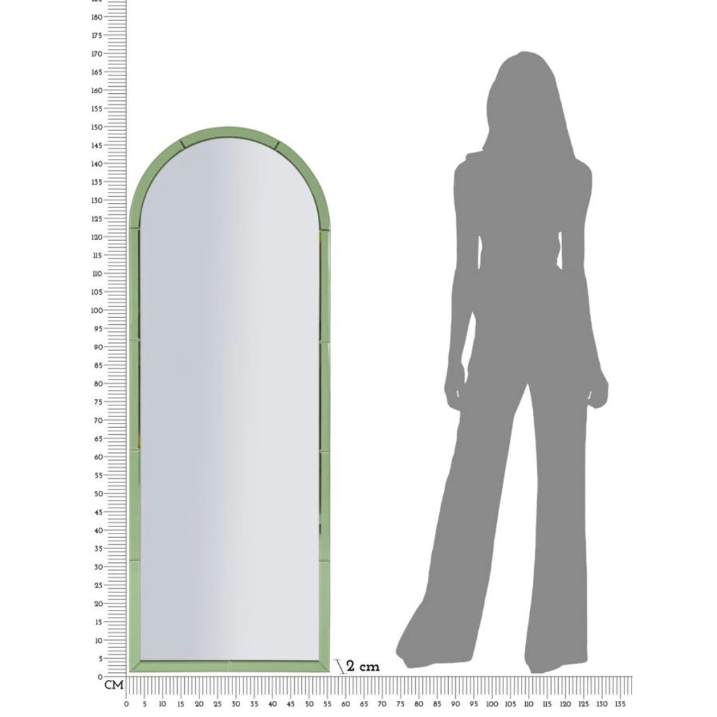 Specchio con Cornice VKH698, Verde, MDF, 150x55x2 cm