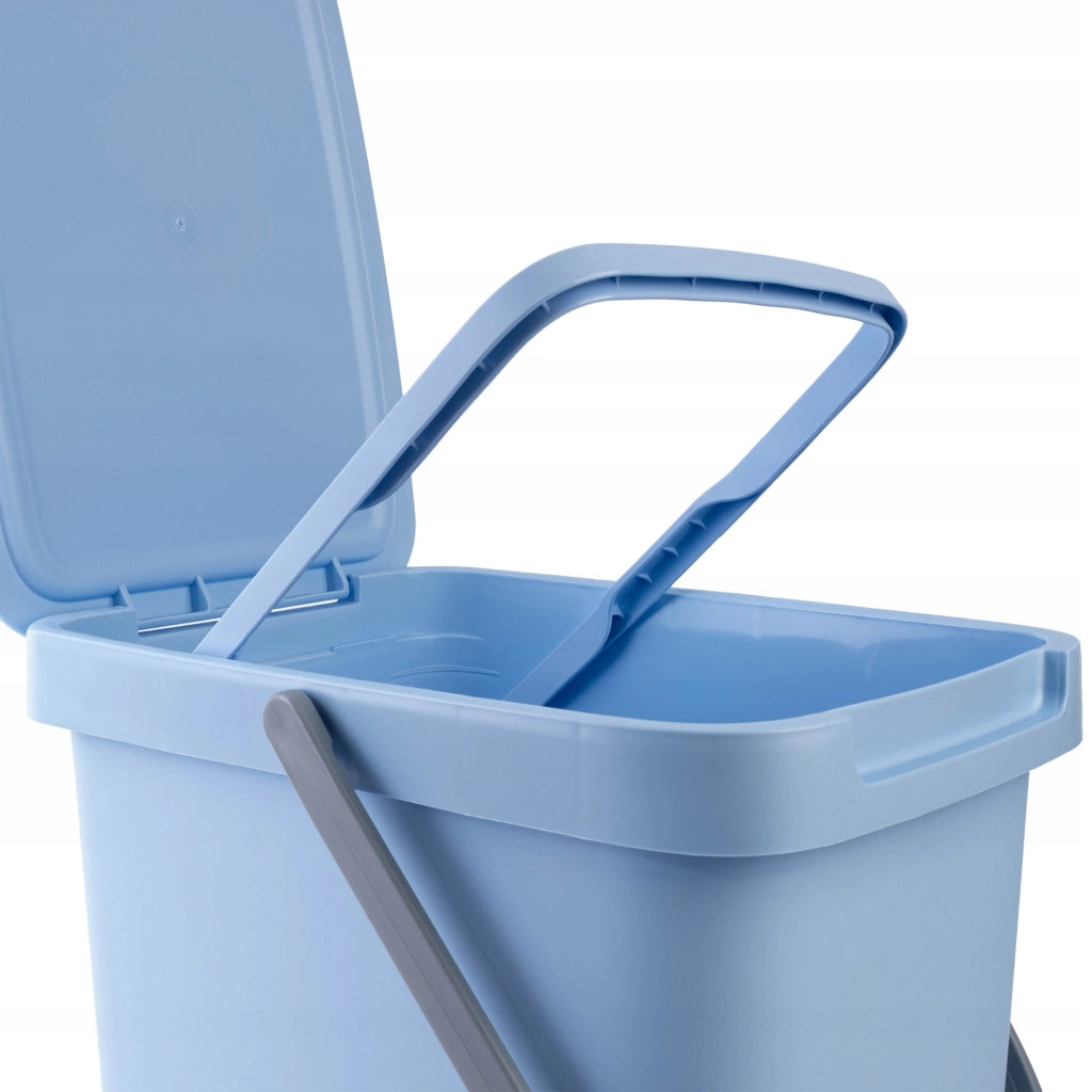 Cestino per rifiuti KADAX con coperchio, secchio per la raccolta differenziata da 12 litri.