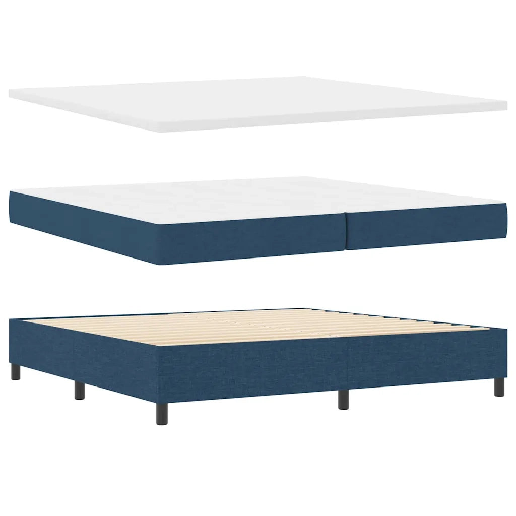 Letto a molle con materasso Blu 200 x 200 cm Tessuto 3339419