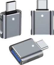 3 Adattatori OTG USB-C a USB 3.0 per MacBook Pro Samsung Galaxy - Grigio