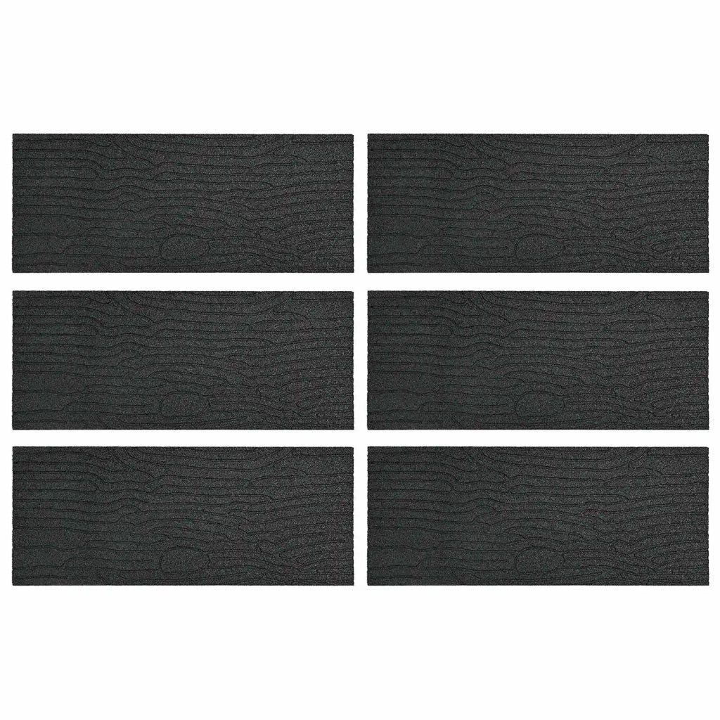 Pietra da Passo 6 pcs Nero 60,5 x 25 x 2 cm Gomma 42030078