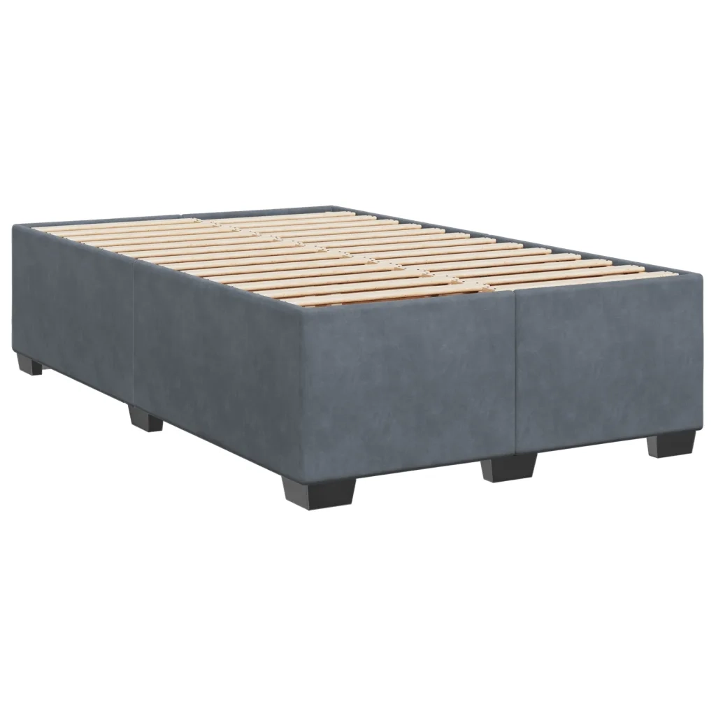 Giroletto senza Materasso Grigio Scuro 120x190 cm Velluto 3284620