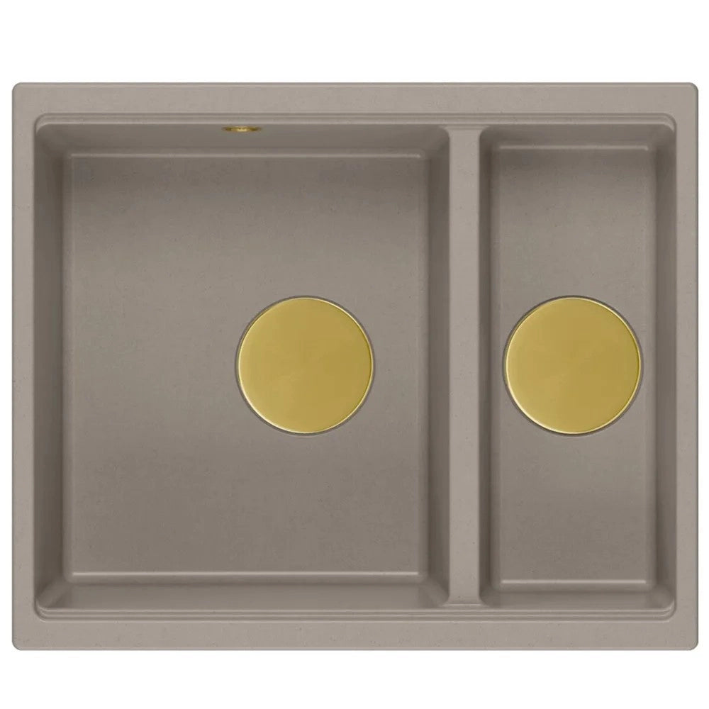 Lavello In Granito Logan 150 Beige Tappo acciaio
