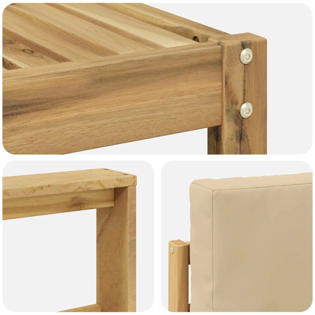 Set di divani da esterno 5 pz Bianco e Beige 3387497
