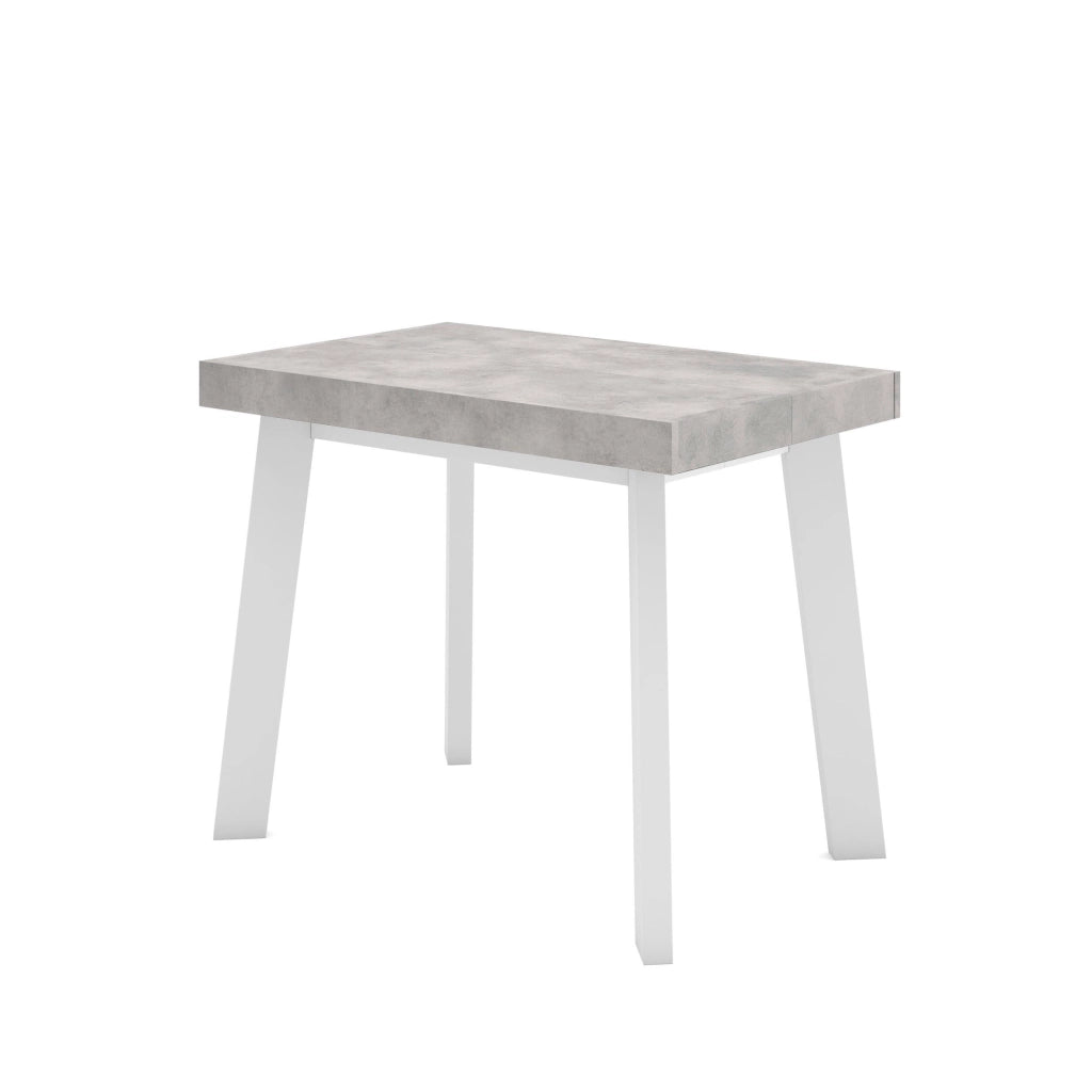 Consolle allungabile, 262x90x73cm, Per 12 persone, Gambe in legno, grigio cemento RF3113