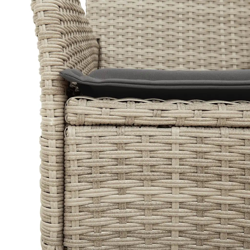 Set Pranzo da Giardino 5pz | Set Salotto da Giardino con Cuscini Polyrattan e Vetro