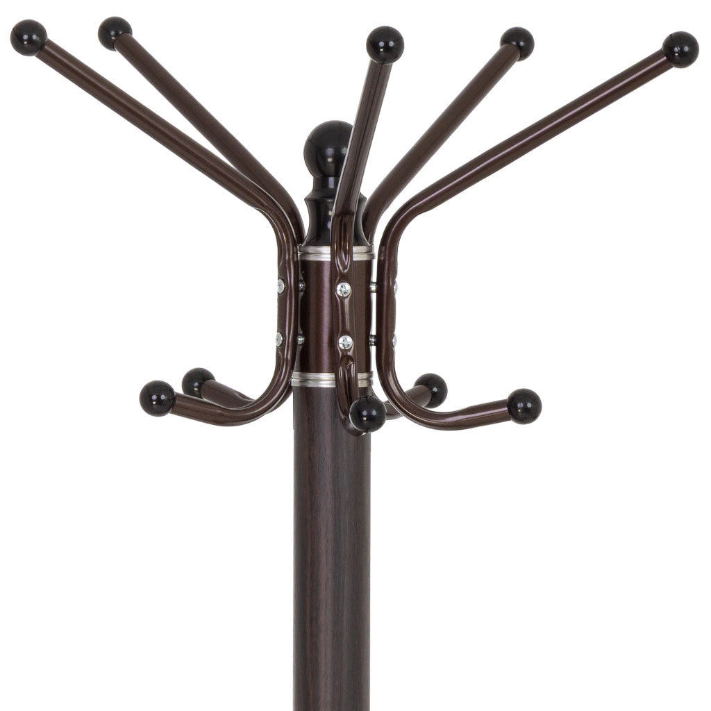 Perchero de metal marron con 5 ganchos D36x174h cm