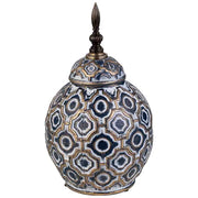 Vaso in ceramica blu, D15,5x27,5h cm