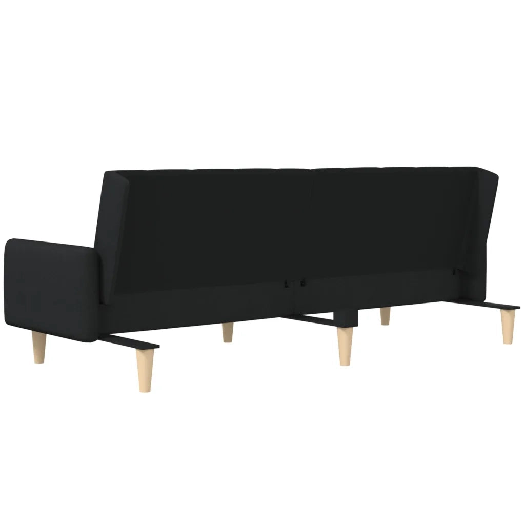 Divano Letto a 2 Posti-Sofa Letto 2 Posti-Daybed Nero in Tessuto 154643