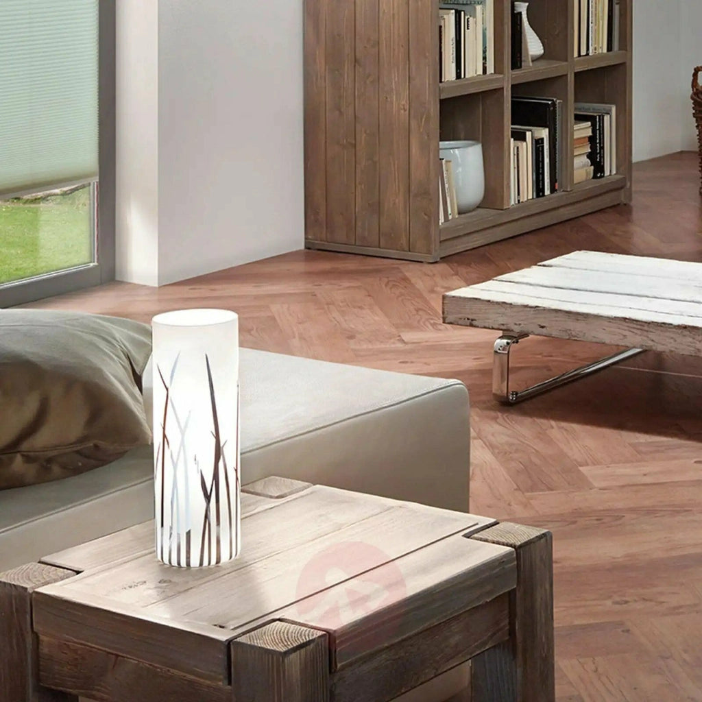 Lampada da Tavolo Decorativa Cilindro Vetro Illuminazione Interno Rivato EGLO