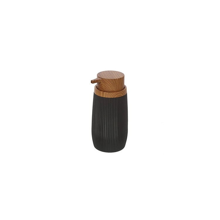 Dispenser sapone nero linea London in plastica PS e ABS design moderno Feridras