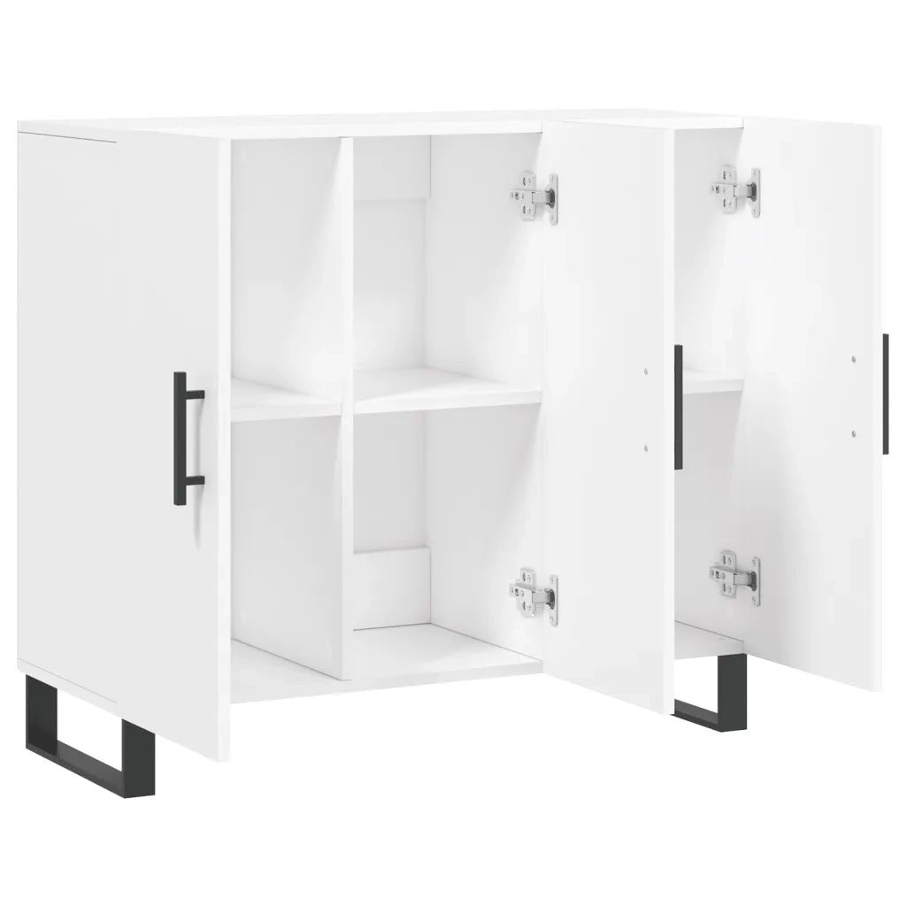 Credenza Bianca 90x34x80 cm in Legno Multistrato 828132