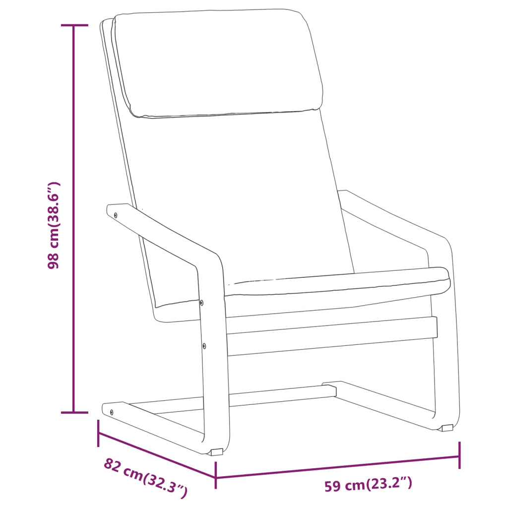 Sedia Relax Marrone Scuro in Tessuto 351056