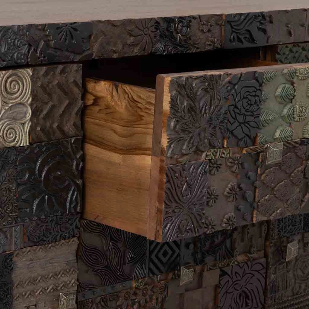 Credenza in legno marrone 152x48x102