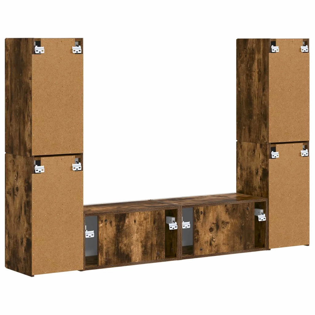 Set mobile TV 6 pcs Rovere fumé Legno multistrato 3409110