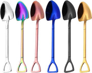 Set di Spatole in Acciaio Inossidabile - 7 pezzi - Forma di Cucchiaio Colorato - Cucchiaio per Latte - Arcobaleno - Cucchiaio per Caffè Espresso Dessert - Accessorio Cucina
