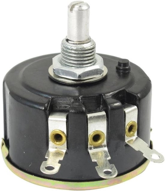 Potenziometro 1K ohm 5W con Asse Rotativo Circolare, WX050, per Applicazioni Audio ed Elettroniche