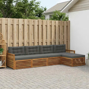 Set di divani da esterno con cuscino 5 pcs Naturale e Antracite 3383240