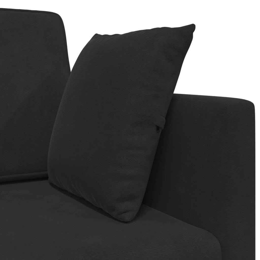 Divano-letto da pavimento Nero 213 x 70 x 77 cm Velluto 4106730