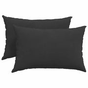 Cuscini da Divano 2 pz | Cuscini per sedie Nero 60 x 40 cm Tessuto