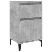 Comodino | Armadio da Notte | Mobiletto da notte Grigio Cemento 40x35x70 cm