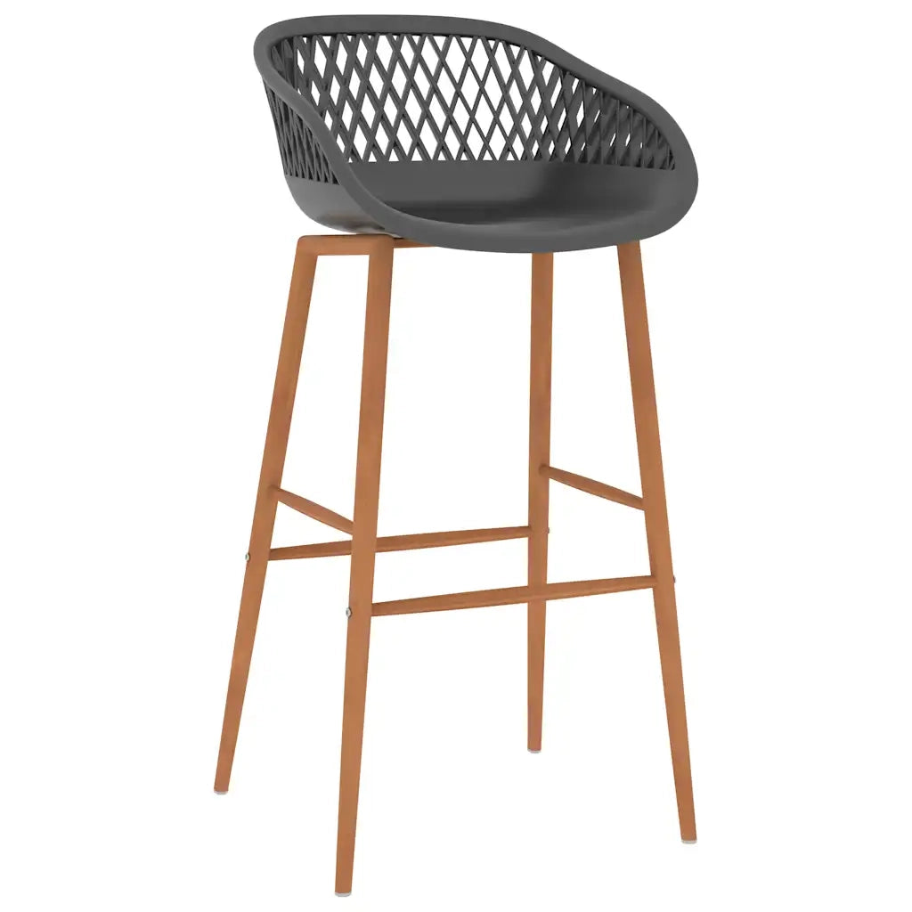 Set da Bar 7 pz Nero e Grigio 3057478