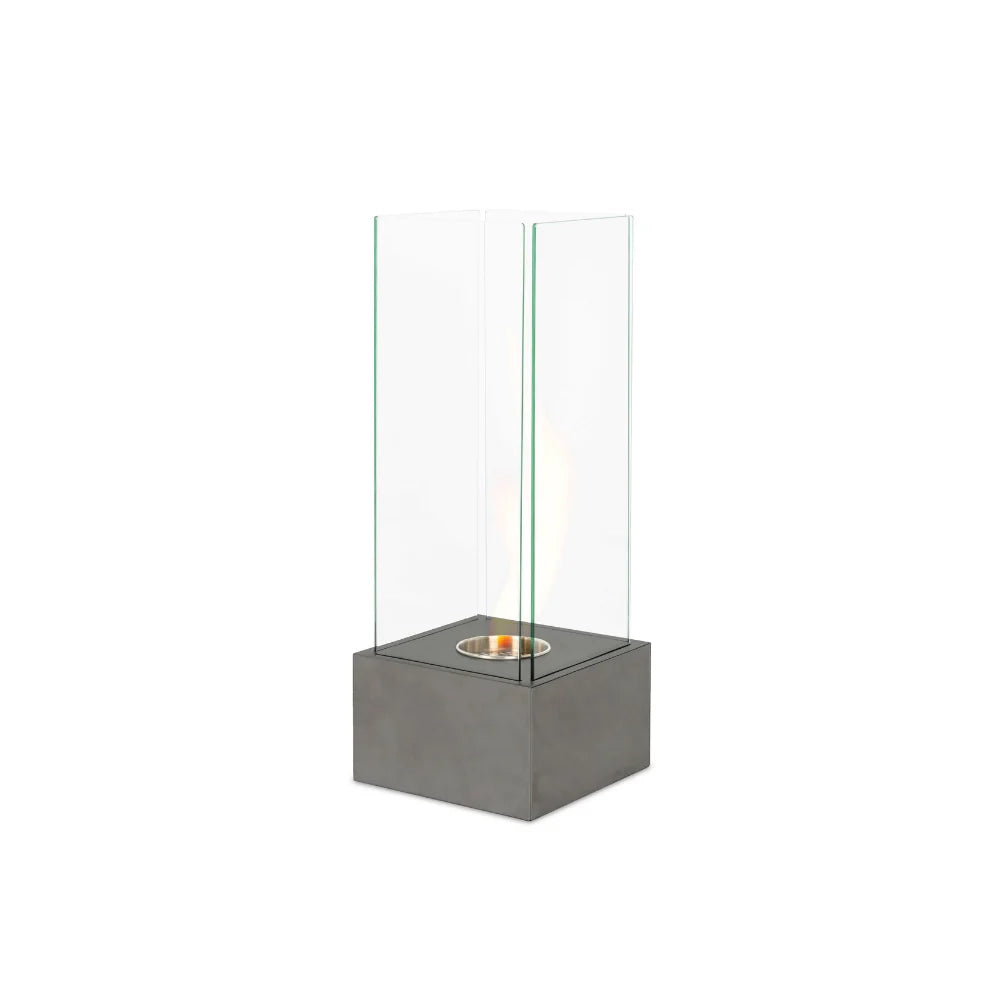 Glow, Caminetto al bioetanolo Grigio (25cm X 25cm H. 65cm) | Duzzle