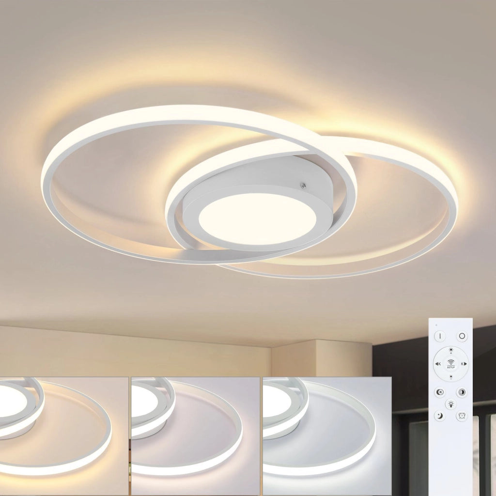 ZMH Lampada da soffitto LED 48W dimmerabile telecomando per interni