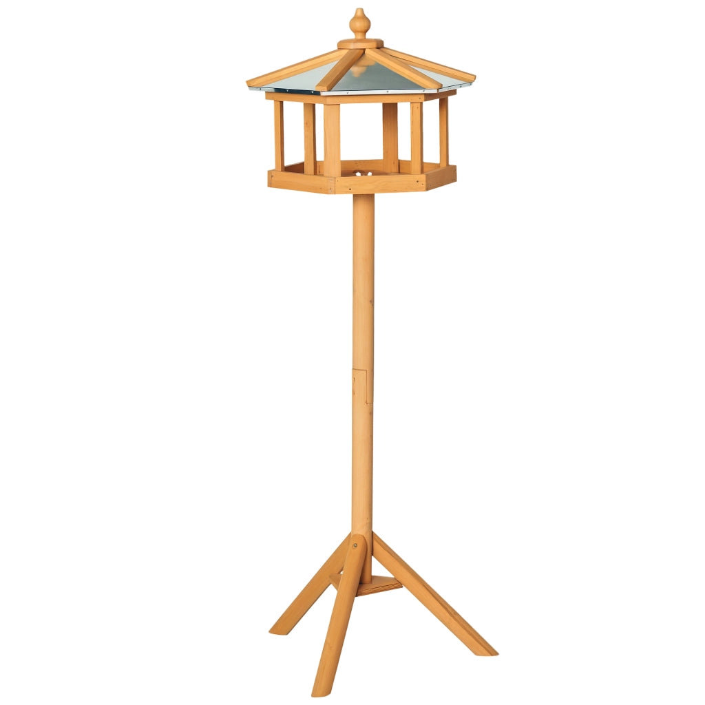 Mangiatoia per Uccelli con Piedistallo ¨C Minimal ¨C Legno 113 cm