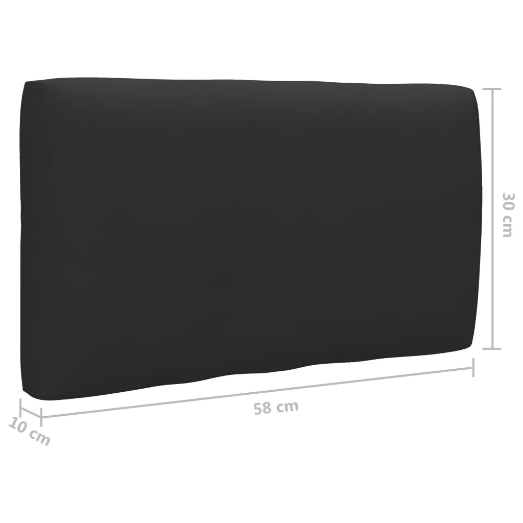 Set Divani in Pallet con Cuscini 6 pz in Pino Impregnato Nero 3067016