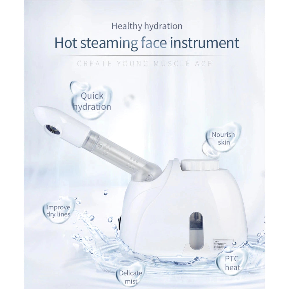 Trade Shop - Vaporizzatore Facciale Portatile Puliza Viso Estetica Con Idrocontenitore 400 W -