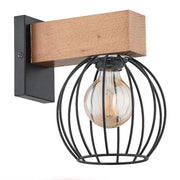 Applique moderna nera/legno ARIZAN E27 Alfa ALF27800