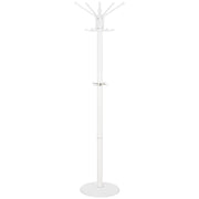 Perchero de metal blanco con 5 ganchos D36x174h cm