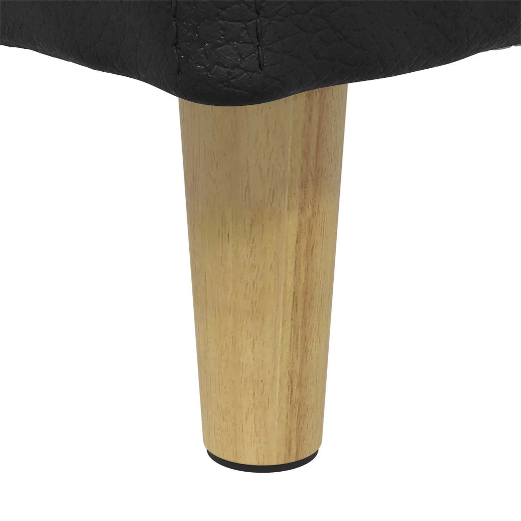 Pouf contenitore Nero 60 x 60 x 45 cm Pelle sintetica 876831