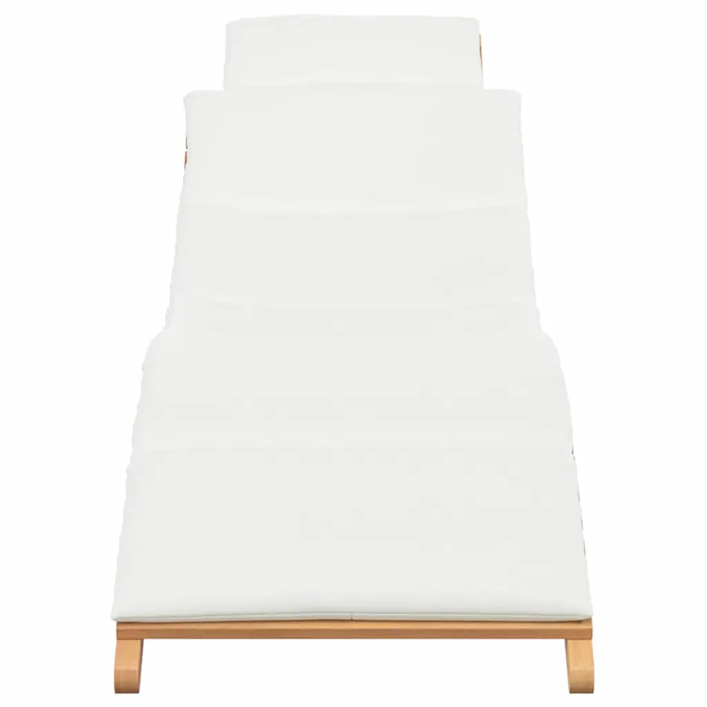 Lettino Prendisole | Sdraio da giardino | Lettino da sole da Giardino con cuscino Marrone 198 x 55 x 58,5 cm