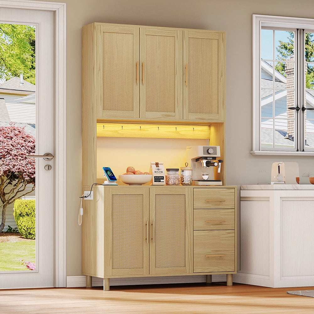 Buffet cucina - Xylo - 183cm LED/USB/prese 3cass oro