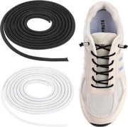 Viti elastiche a doppio colore - Slip viti opzionali - Adatti a bambini e adulti - Per sneakers - Nero e bianco .
