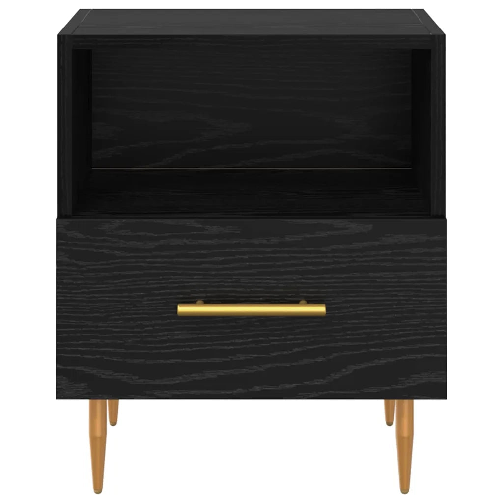 Comodino 2 pcs Nero 40 x 35 x 47,5 cm Legno multistrato 882080
