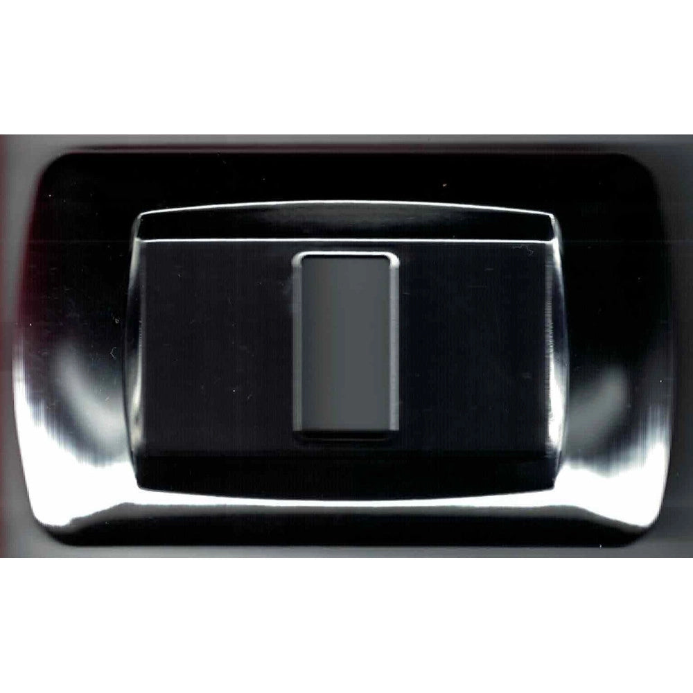 Trade Shop - Placchette Placche In Abs Serie Magic Bticino Compatibili Placca Copriprese Fori - Cromo -2 Fori     -