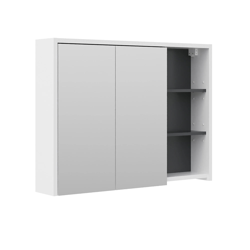 Vicco Specchio contenitore bagno Bianco/antracite 18 x 75 cm