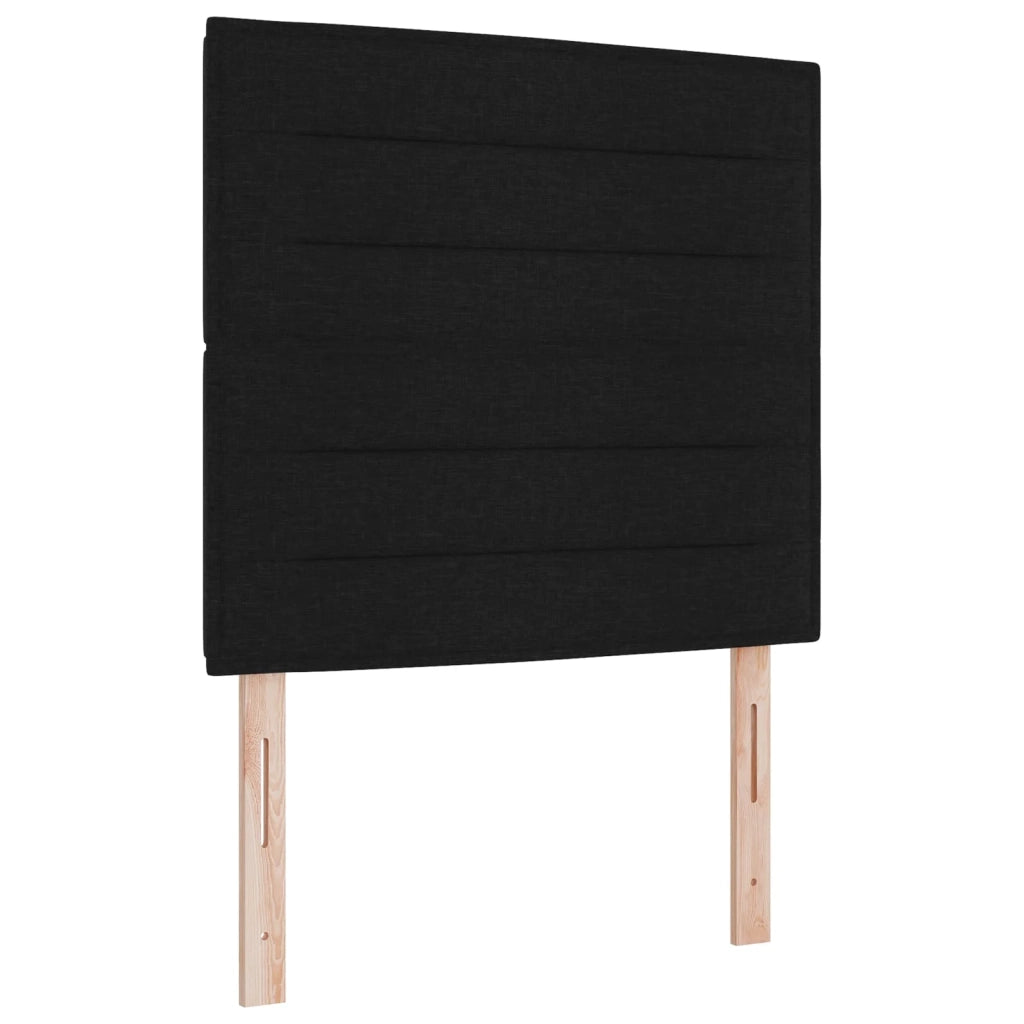 Letto box spring con materasso Nero 80 x 200 cm Tessuto 3453271