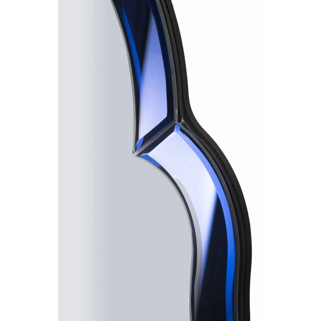 Specchio con Cornice Classico 4, Blu, MDF, 80x47x1 cm