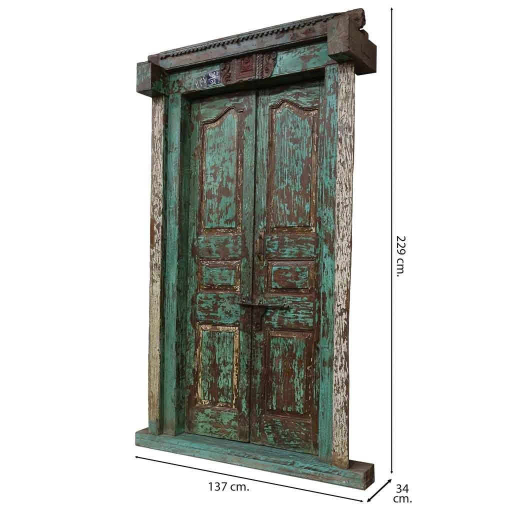 Porta in legno marrone 137x34x229h cm