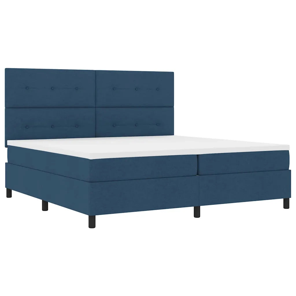 Letto a molle con materasso Blu 200 x 200 cm Tessuto 3339419