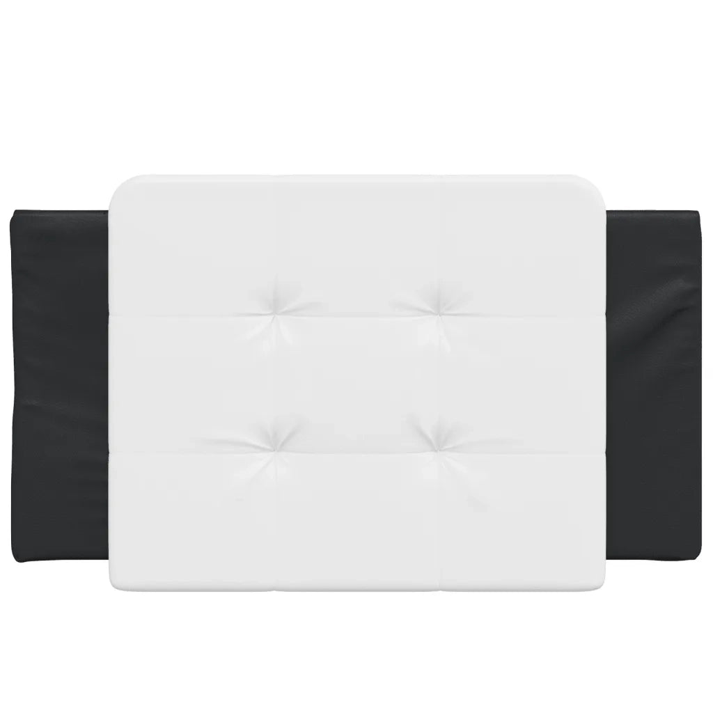 Cuscino Testiera Zadar Nero e Bianco 90 cm in Similpelle 374841