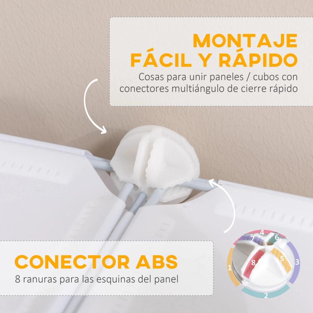 Armadio modulare in plastica con ante ¨C Xylo ¨C 6 cubi bianco