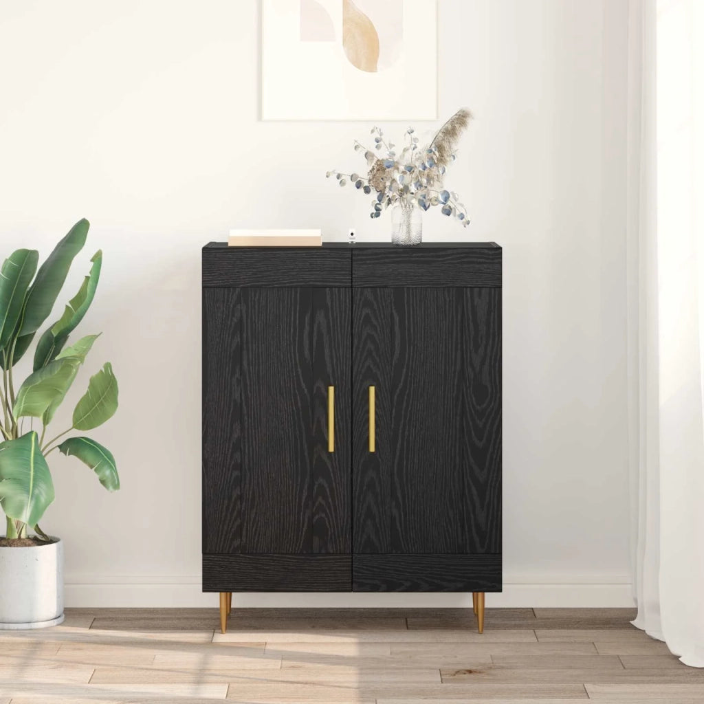 Credenza Rovere Nero 69,5 x 34 x 90 cm 881596