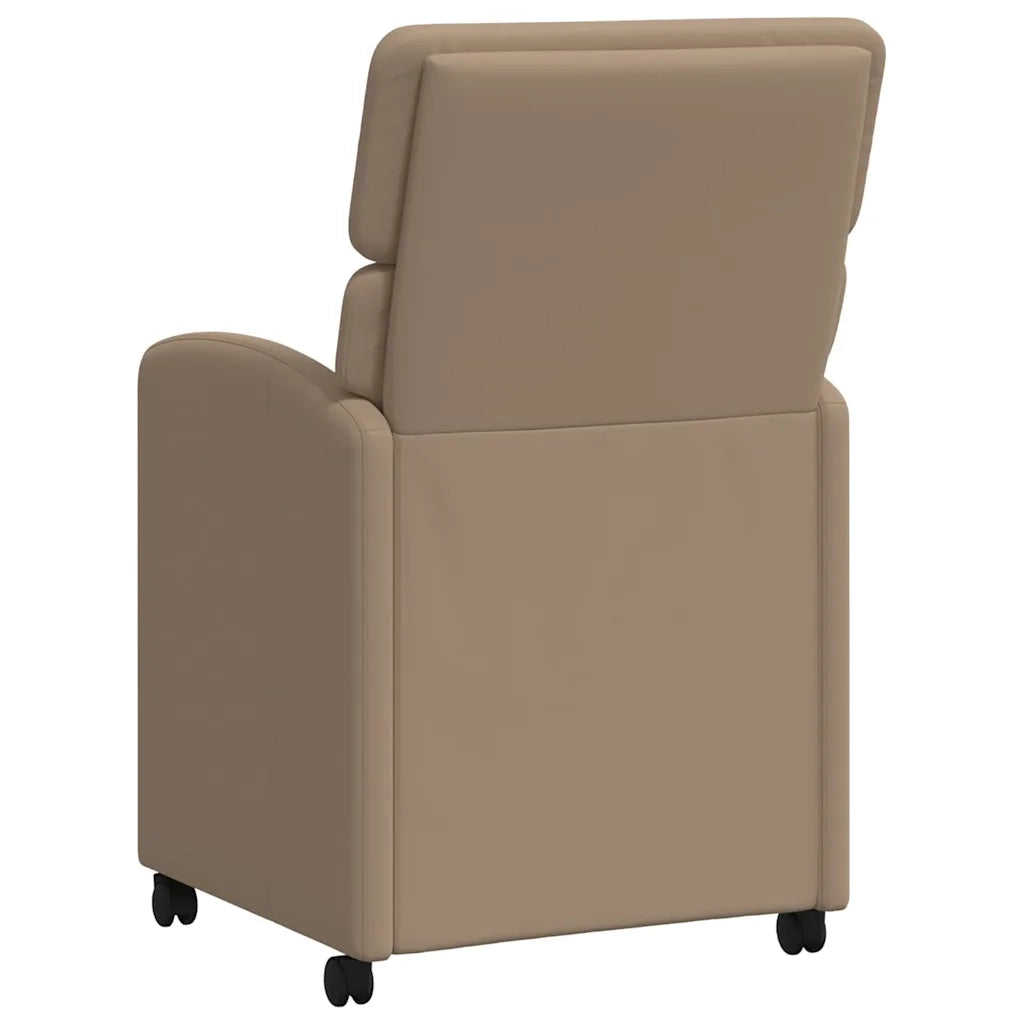Sedie da Pranzo con Ruote 2 pcs Cappuccino 58 x 65 x 98 cm 42017889
